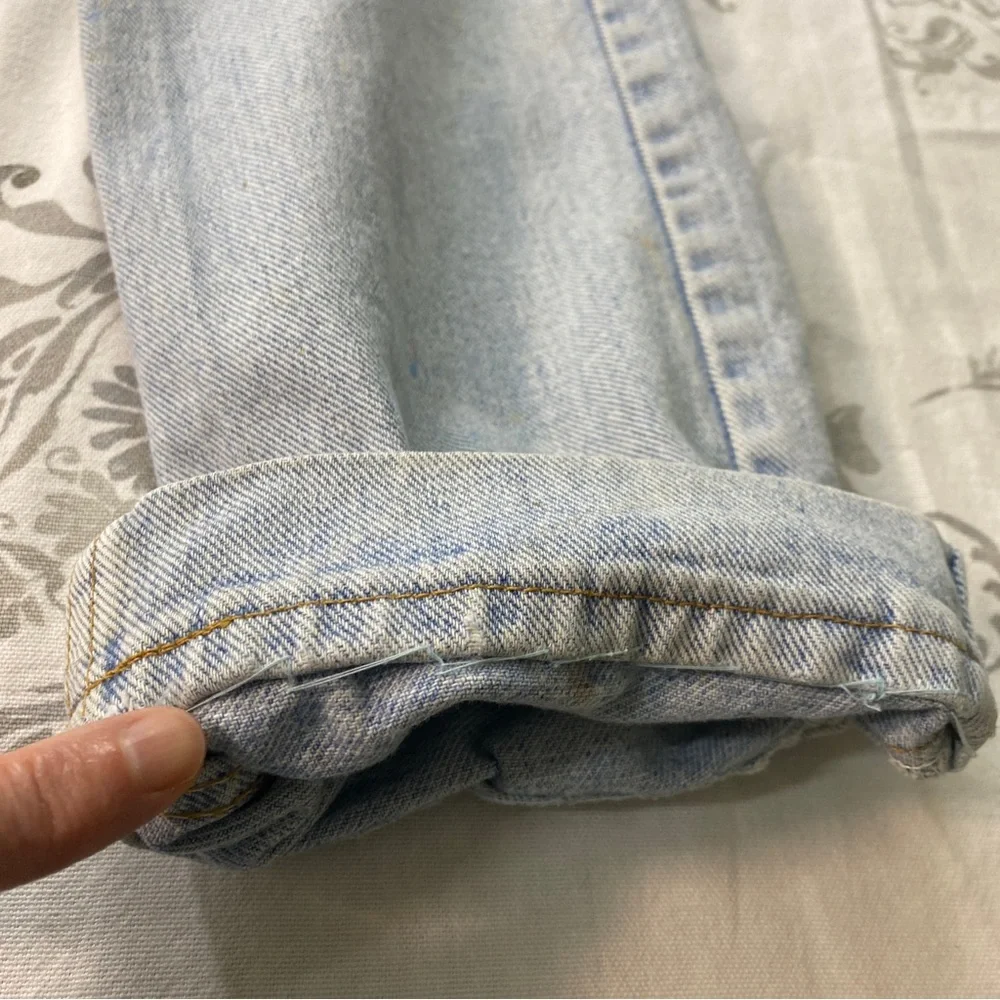 Vintage Levis Blank Tab 505xx 34X30 Measured (32X28 )Thrashed Paint Jeans USA‎